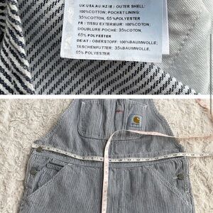Carhartt WIP hickory stripe bib overalls railroad striped work in progress denim